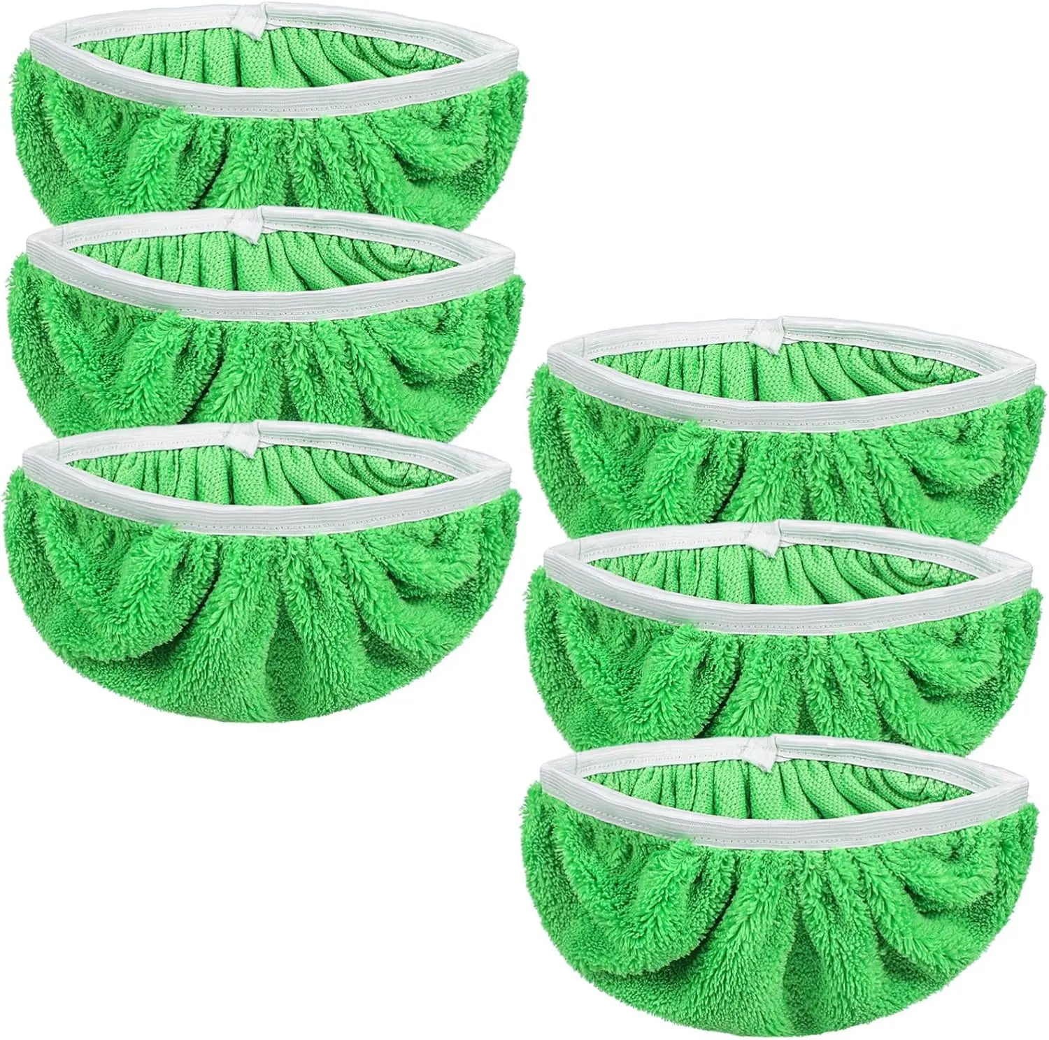 6Pcs Washable Microfiber Flat Mop Pads - Replacement Cloths for Wet Mopping, Fits Hardwood and Tile Floors