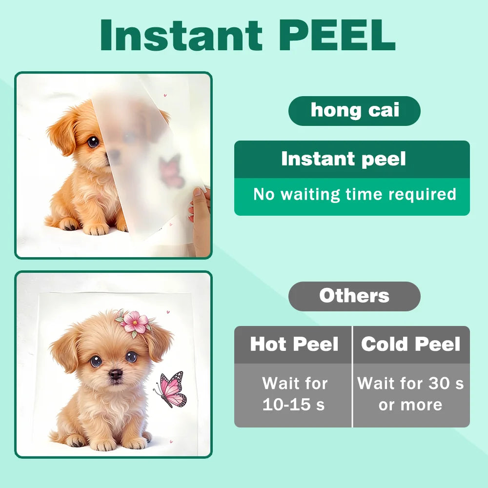 30 Sheets of Dtf Transfer Film Paper A4 Double-Sided Pet Film Paper Cold/Hot Peel Printing Dtf for Direct DIY Transfer on T-Shirt Fabrics