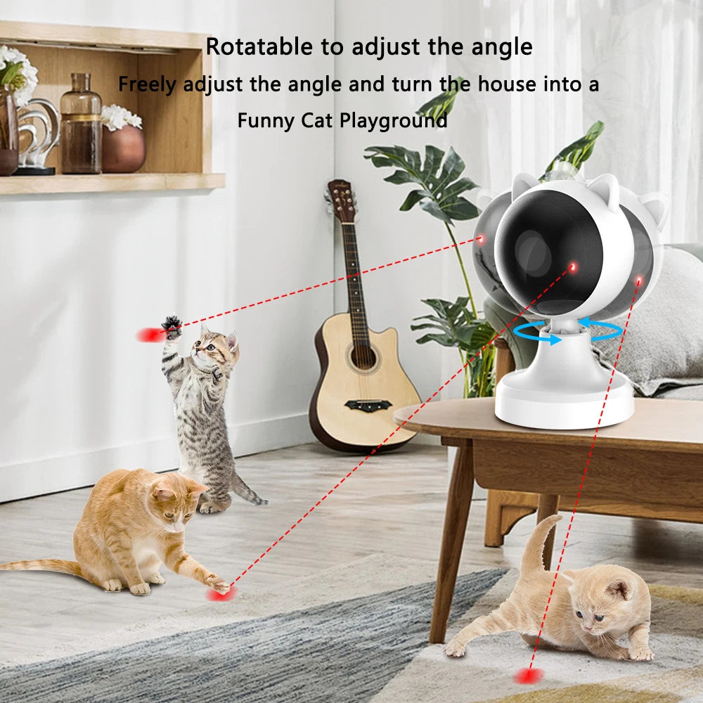 Smart Sensor Cat Laser Toys Interactive - Pet Cat Toy Automatic Motion-Activated Random Rotating Trajectory, Rechargeable