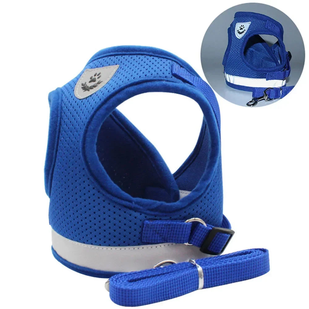 Cat Harness Leash Set Adjustable Reflective
