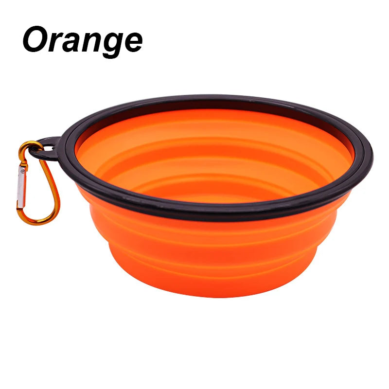 Collapsible Dog Pet Folding Silicone Bowl Outdoor Travel Portable