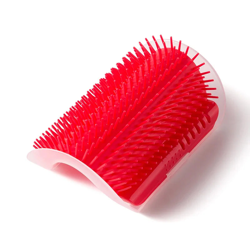 Cat Massager Brush Pet Combs Stick-able Plastic Scratcher Remove Hair Grooming with Catnip Kitten Self-Clean Supply Accessories