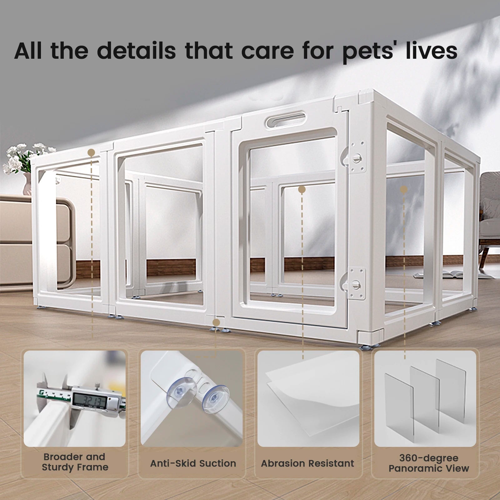 No-Tool Pet Playpen Suitable for Small and Medium Animals