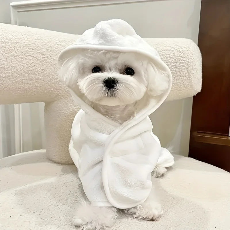 Soft Pet Bathrobe Absorbent Pet Quick Drying Bath Towel Full Body Wrap Dogs Cats