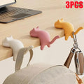Cute Cat Bag Hook Portable Table Hook Handbag Backpack Organizer Holder for Home Office Desk Side Decor Travel Bag Hanger