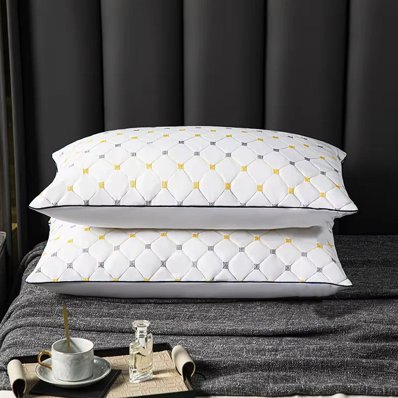 Polyester Pillow Insert for Adults - Hotel & Home Use Soft White Rectangular Bedding Core Durable Pillow for Dorm & Household