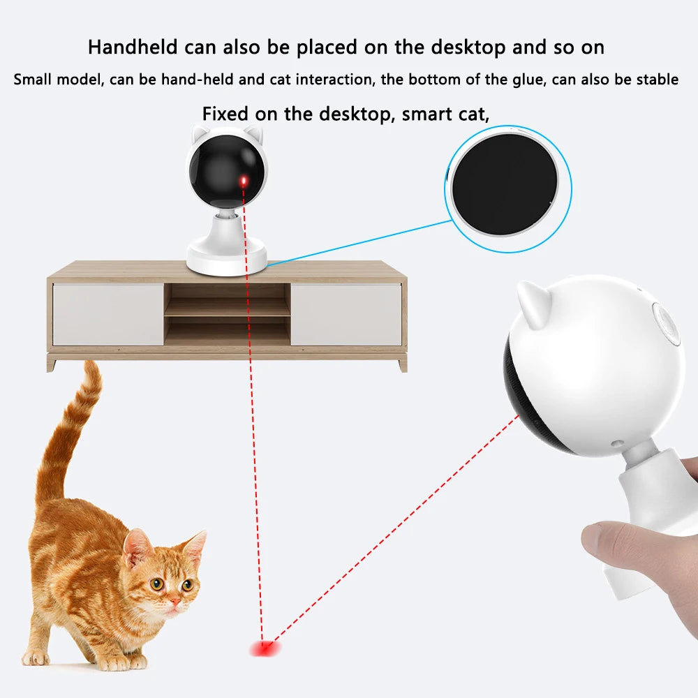 Smart Sensor Cat Laser Toys Interactive - Pet Cat Toy Automatic Motion-Activated Random Rotating Trajectory, Rechargeable
