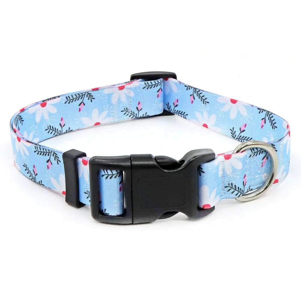 Adjustable Dog Collar Pet Collar for Small Medium Large Dog Walking Collars Flower Style Puppy Cat Collar Pet Supplies