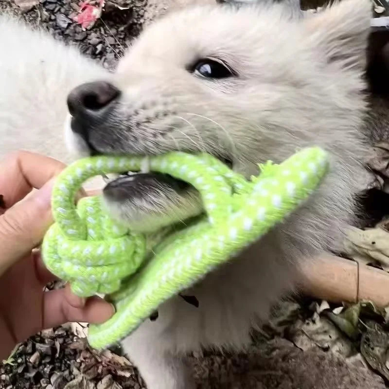 Pet Cotton Rope Slipper Knot Toy For Small Dogs