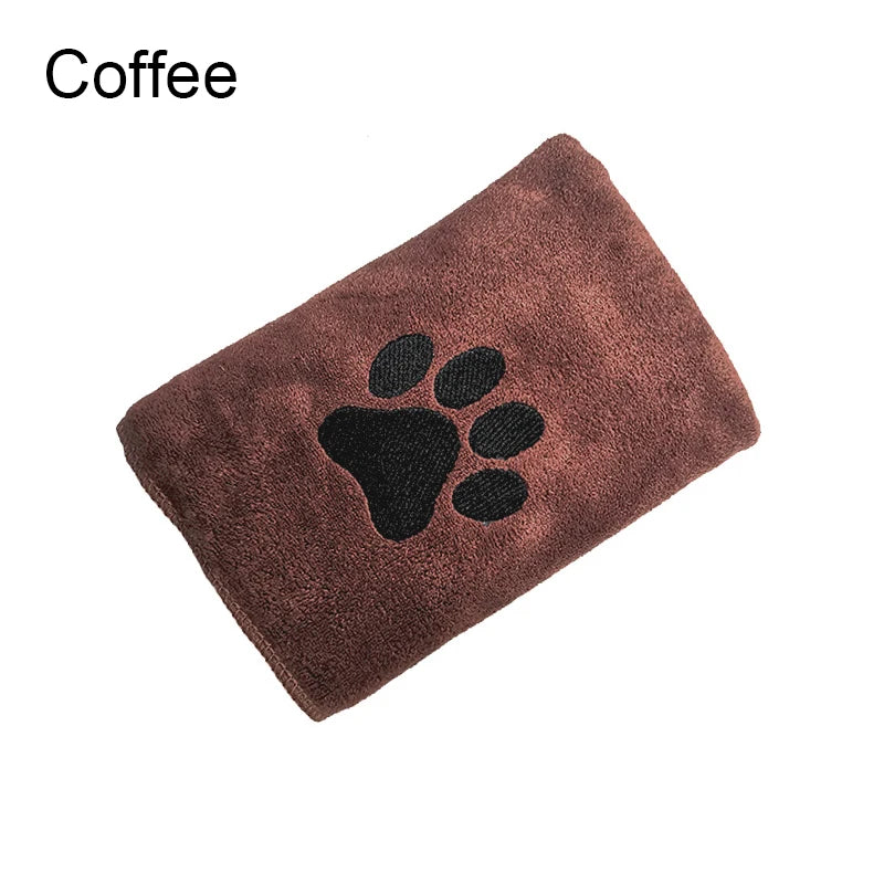35*75cm/50*100cm Microfiber Pet Bath Towel Embroidered Super Soft Absorbent