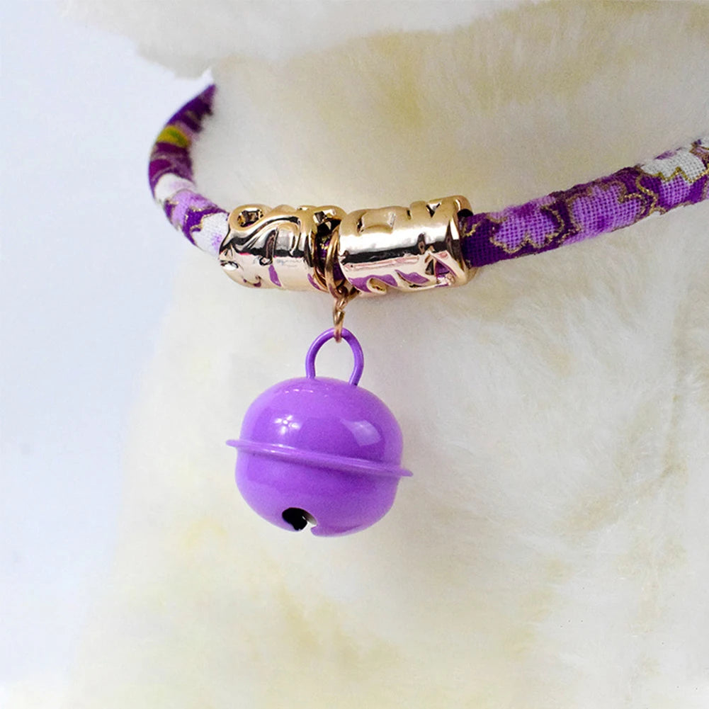 Pet Collars Cats and Dogs Retro Style Retractable Collars With Bells For Cats Small Dogs Pet Decorative Collars Pet Accessories