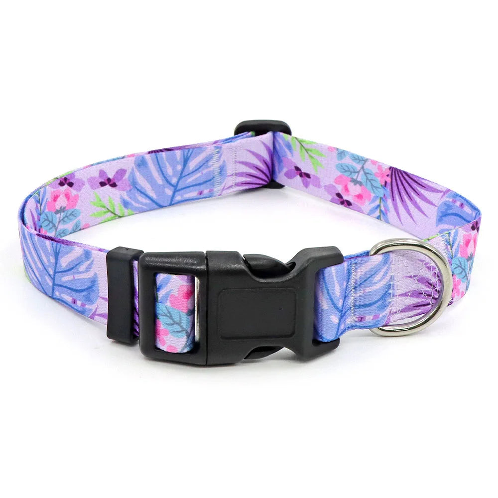Adjustable Dog Collar Pet Collar for Small Medium Large Dog Walking Collars Flower Style Puppy Cat Collar Pet Supplies