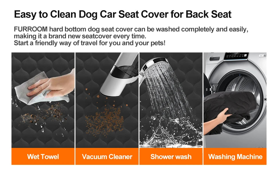 Waterproof Pet Travel Accessories Foldable Dog Car Seat  Car Pet Seat Safety Hammock Trunk Mat Car Rear Back Seat Protector