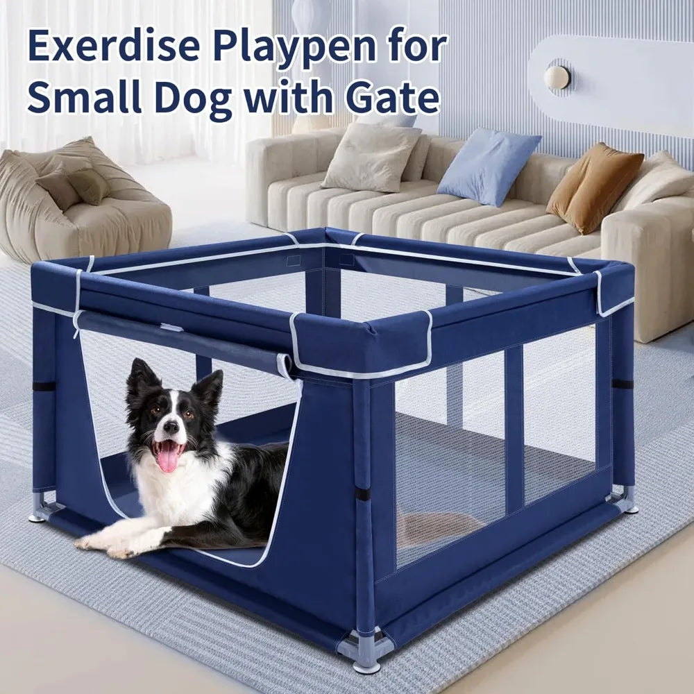 Indoor Pet Playpen for Small Dogs and Cats,