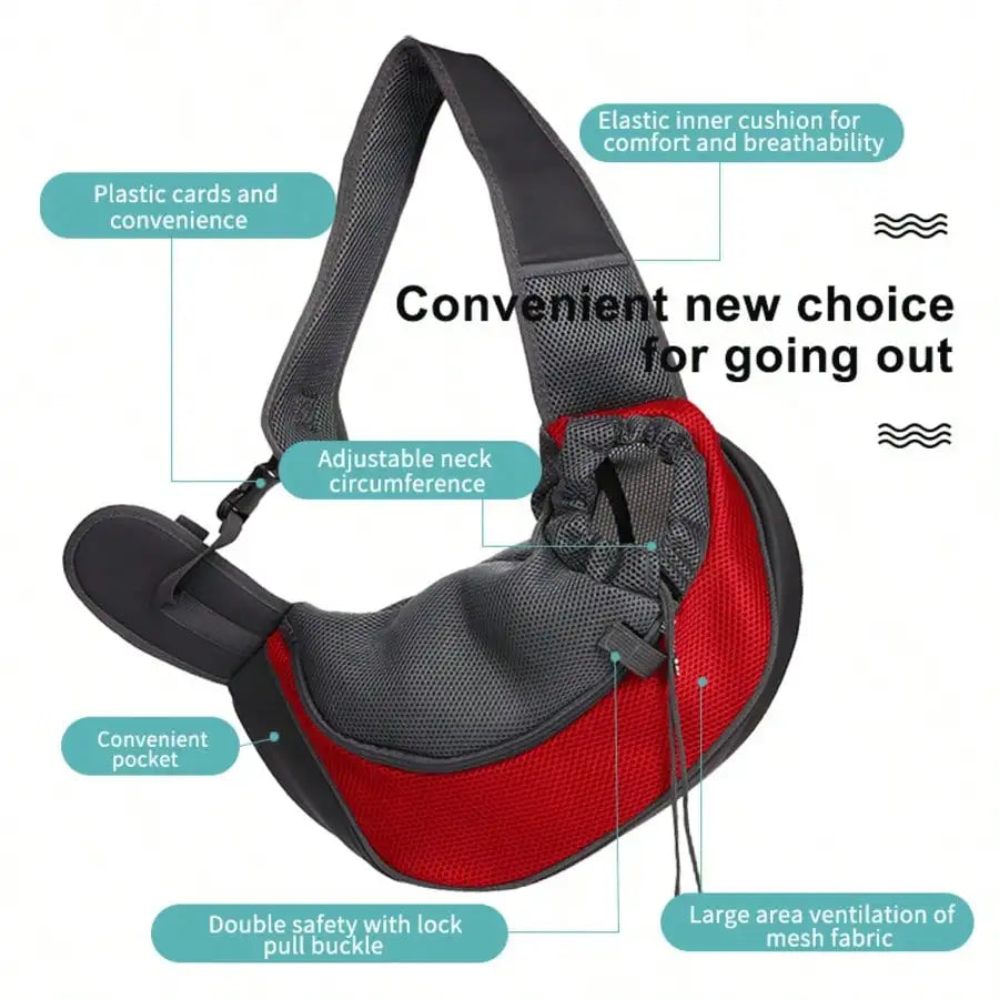 Breathable Pet Backpack Crossbody Shoulder Cat Dog Outdoor Carrier