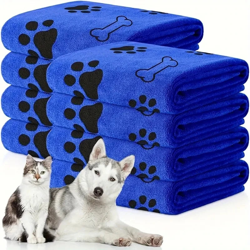 2pcs Soft Microfiber pet Towels - Quick Dry, Absorbent Pet Bath & Grooming Towels