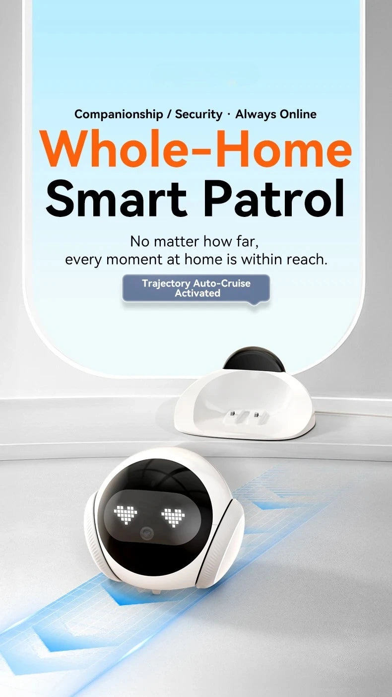 OKAM Magic S1 Robot Camera HD 2K 5G WIFI Pet Camera Remote Mobile Expression Interactive Pet Health Detection Ai Smart Camera