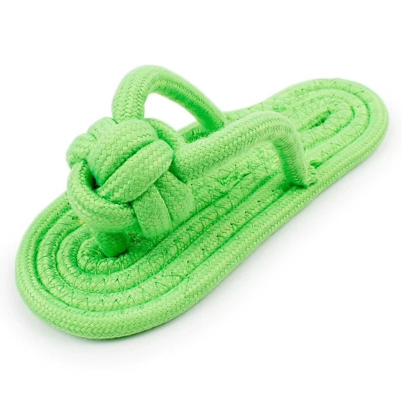 Pet Cotton Rope Slipper Knot Toy For Small Dogs
