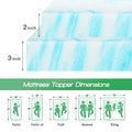 JHK 2-3 Inch Gel Memory Foam Mattress Topper Full Size Cooling Mattress Soft and Breathable Bed Topper