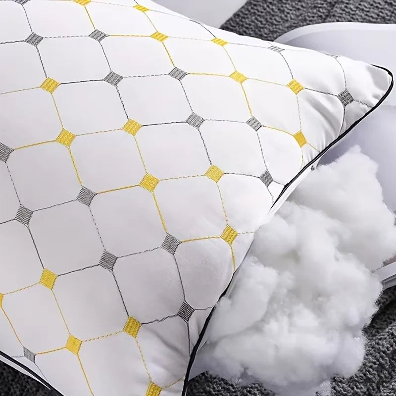 Polyester Pillow Insert for Adults - Hotel & Home Use Soft White Rectangular Bedding Core Durable Pillow for Dorm & Household
