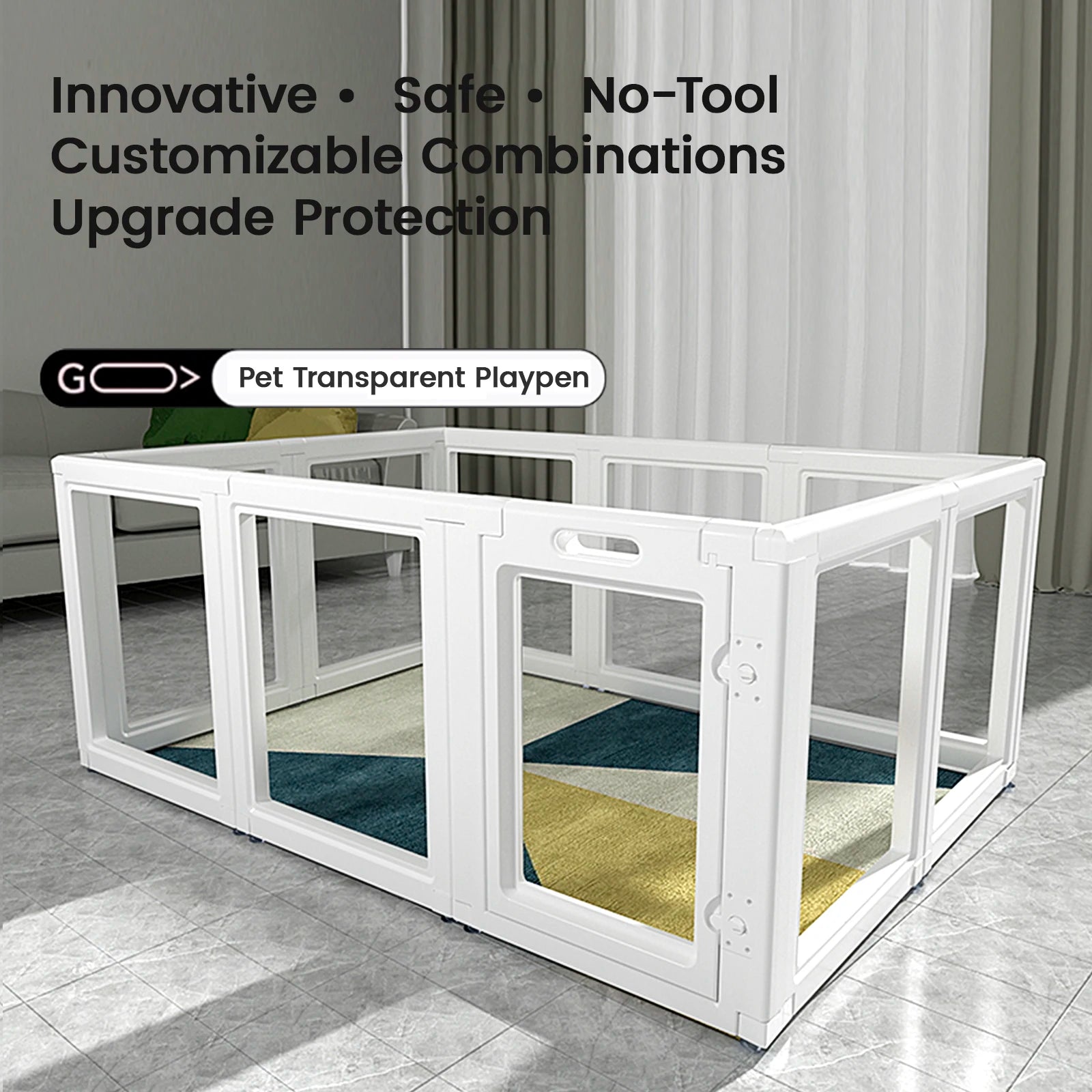 No-Tool Pet Playpen Suitable for Small and Medium Animals