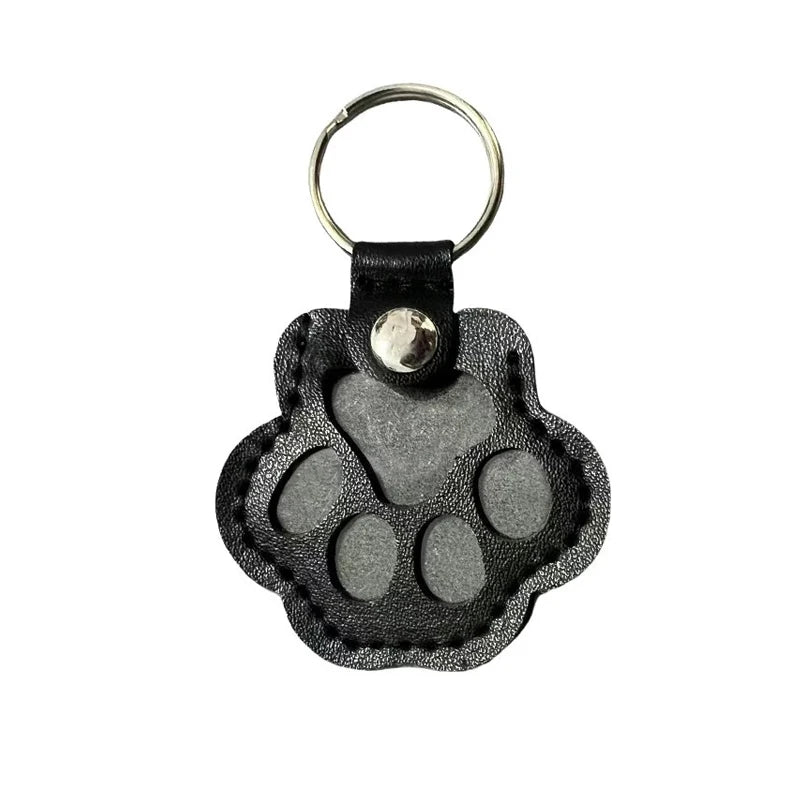 Pet Hair Memorial Keychain PU Leather Keepsake Locket for Cat Dog Fur Pet Hair Storage Pendant Handbag Hanging Accessories