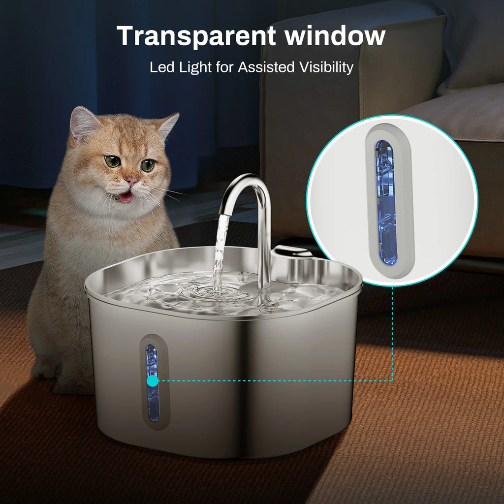2.2L Automatic Cat, dog Water Fountain Stainless