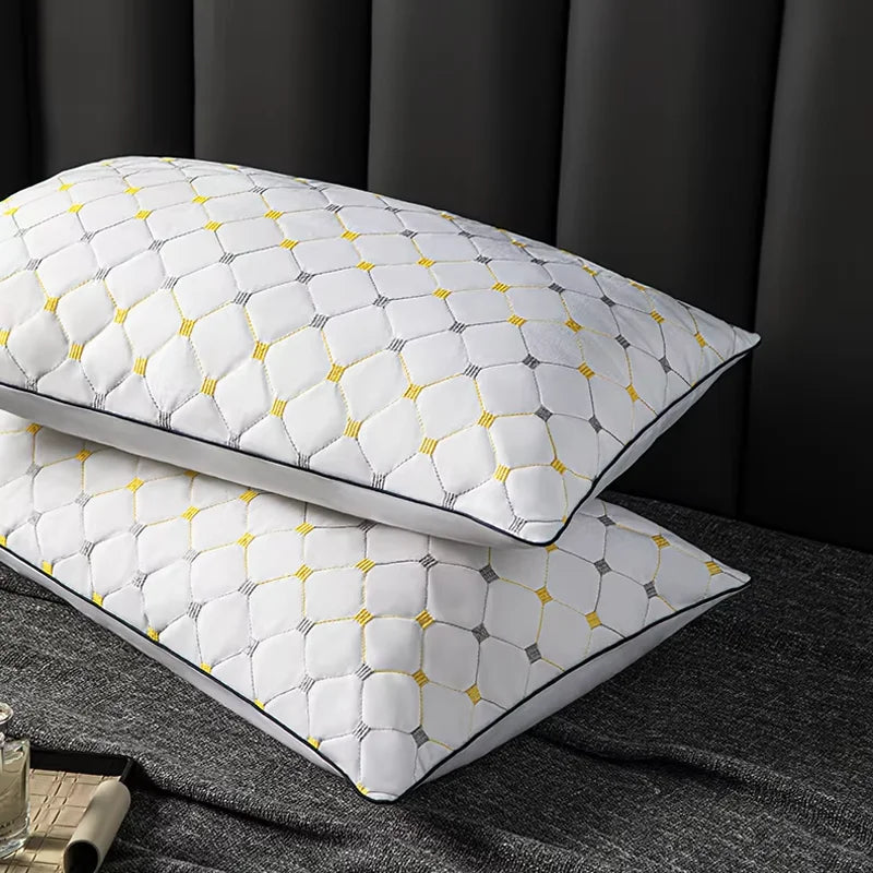 Polyester Pillow Insert for Adults - Hotel & Home Use Soft White Rectangular Bedding Core Durable Pillow for Dorm & Household