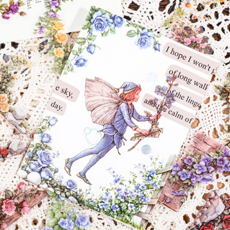 Mr Paper 180pcs Courtyard Corner Series PET Edge Sticker Pack Vintage Lace Handbook Decorative Stickers DIY Calendar Scrapbook