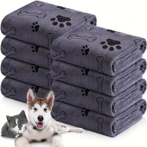 2pcs Soft Microfiber pet Towels - Quick Dry, Absorbent Pet Bath & Grooming Towels