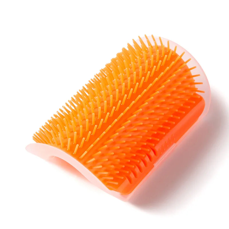 Cat Massager Brush Pet Combs Stick-able Plastic Scratcher Remove Hair Grooming with Catnip Kitten Self-Clean Supply Accessories