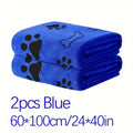 2pcs Soft Microfiber pet Towels - Quick Dry, Absorbent Pet Bath & Grooming Towels