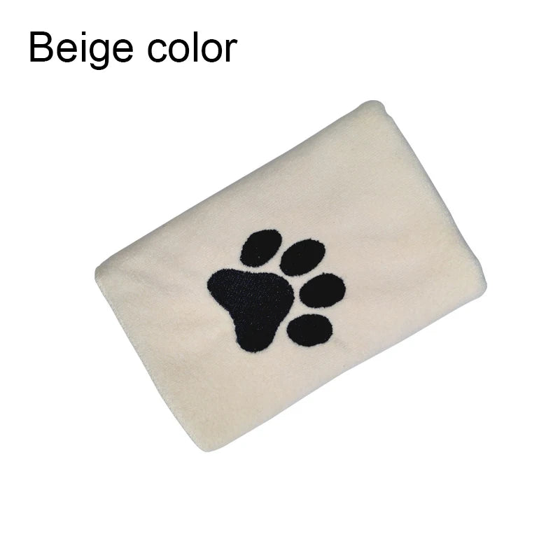 35*75cm/50*100cm Microfiber Pet Bath Towel Embroidered Super Soft Absorbent