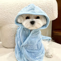 Soft Pet Bathrobe Absorbent Pet Quick Drying Bath Towel Full Body Wrap Dogs Cats