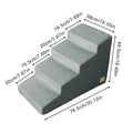 3/4 Steps Ramp with Washable Cover for Small pets, Non-Slip Balanced, Pet Steps for Couch Sofa, bed