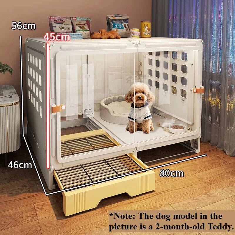 Household pet cage with separate toilet for small dogs Beagle and Teddy poodles one room one bathroom dog cage villa-style