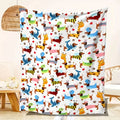 Adorable Dachshund Flannel Blanket Warm Soft Throw for Sofa Bed Chair Travel Camping All Season Comfortable Pet Lover Decor