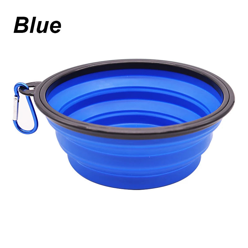Collapsible Dog Pet Folding Silicone Bowl Outdoor Travel Portable