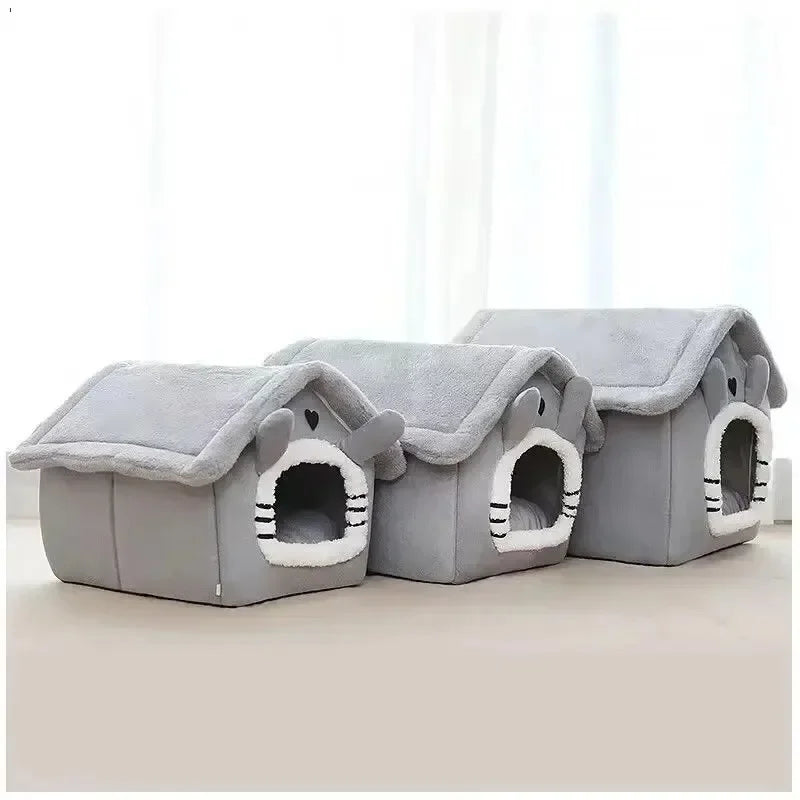 Indoor Warm Dog House Cat Bed Removable and Washable Cushion Suitable Four Season Universal