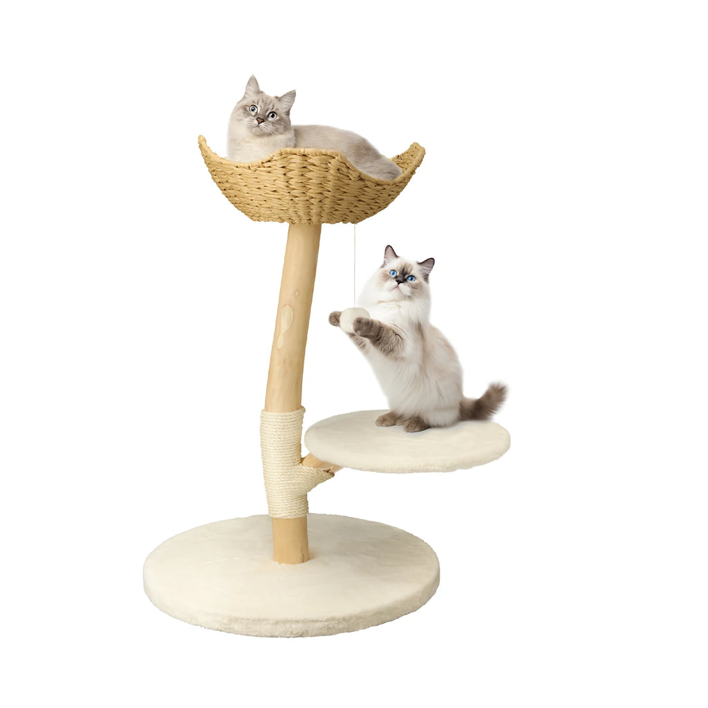 Large Cat Tree Tall Cat Tower for Indoor Cats Multi-Level Plush Cat Condo with Scratching Posts Scratching Boards Perches Caves