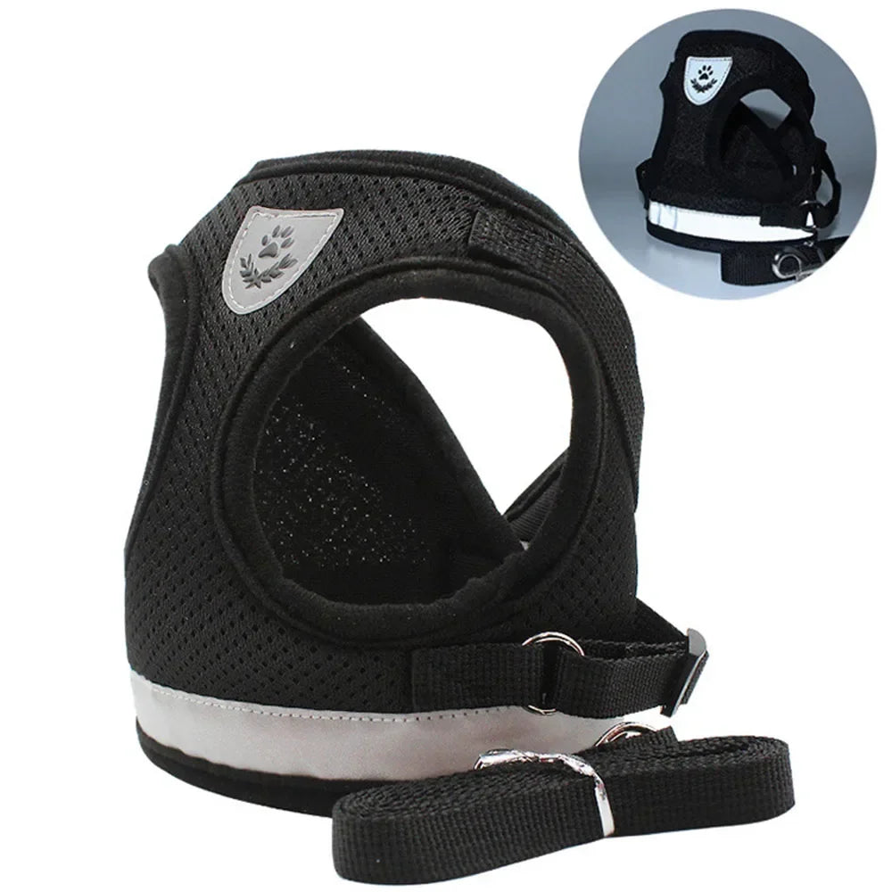 Cat Harness Leash Set Adjustable Reflective