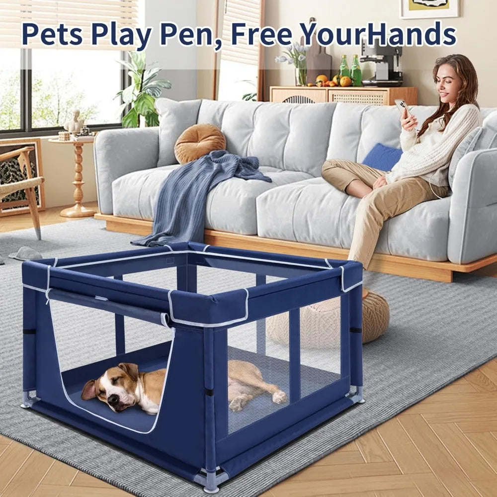 Indoor Pet Playpen for Small Dogs and Cats,