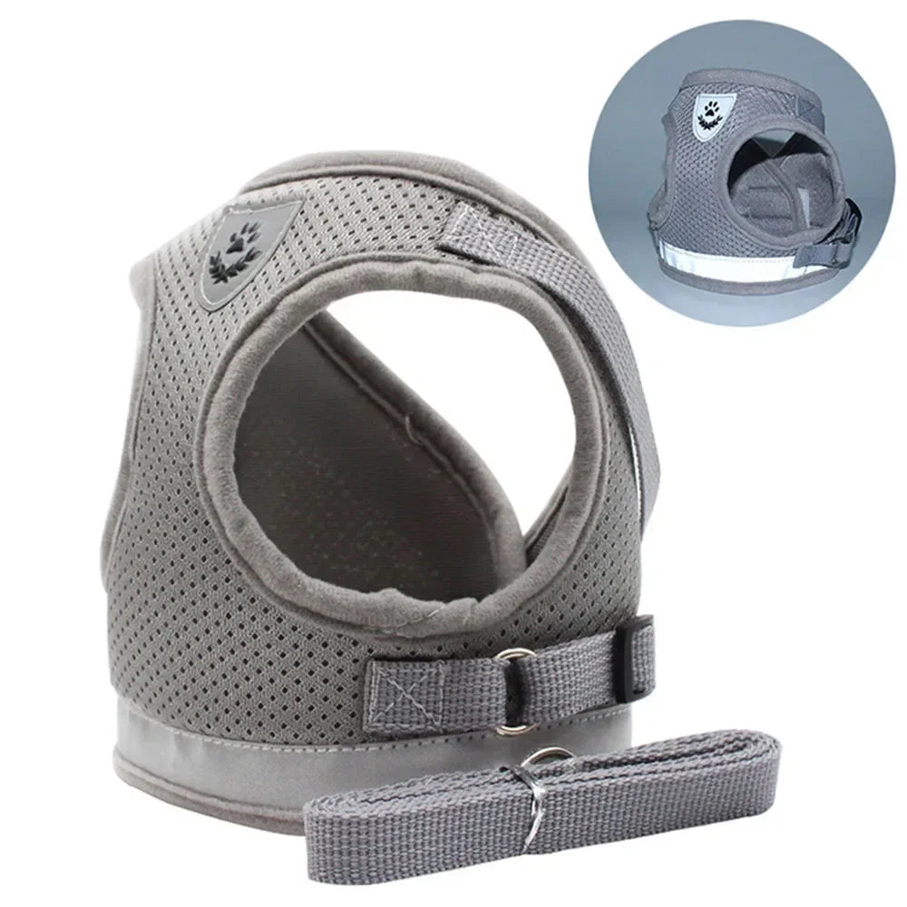 Cat Harness Leash Set Adjustable Reflective