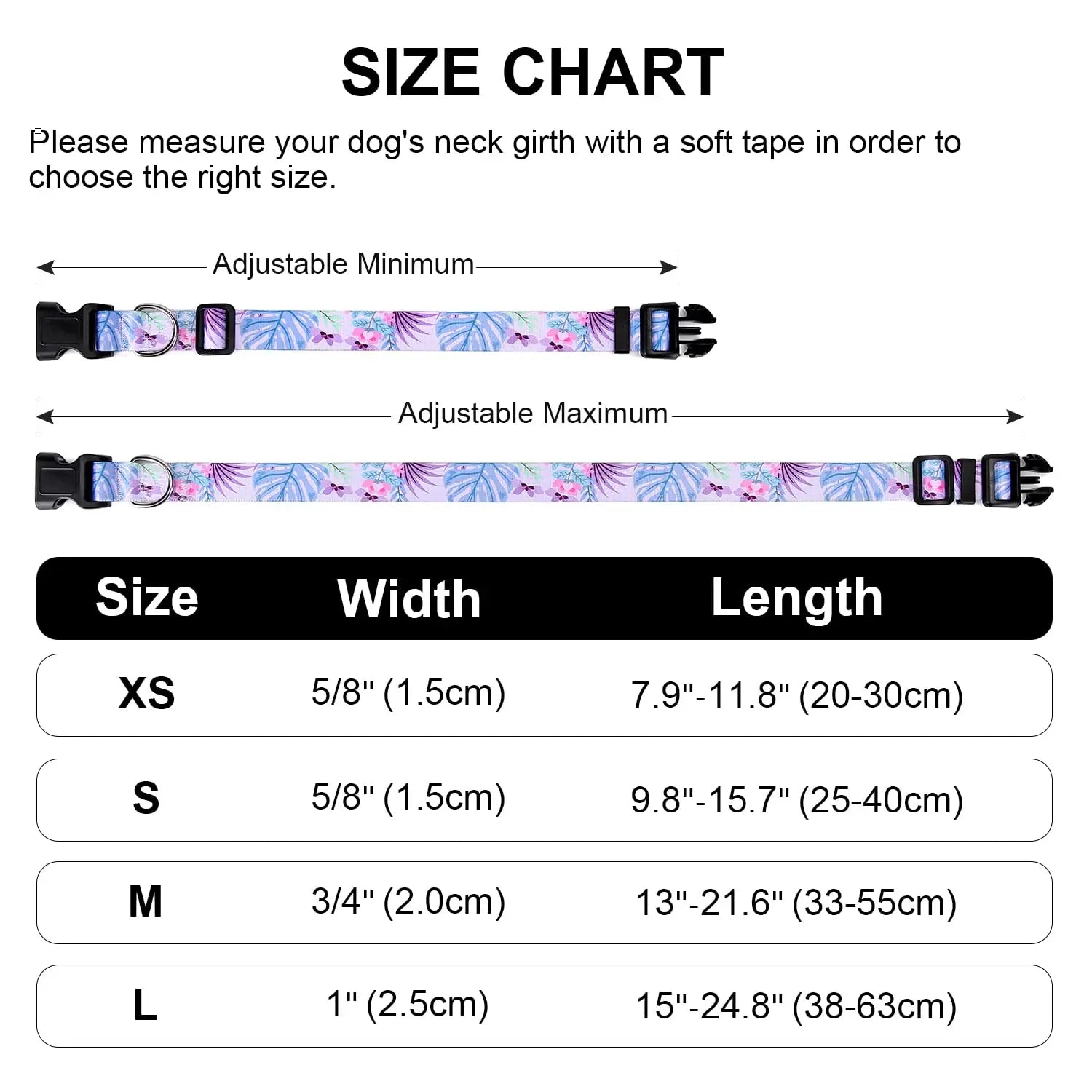 Adjustable Dog Collar Pet Collar for Small Medium Large Dog Walking Collars Flower Style Puppy Cat Collar Pet Supplies