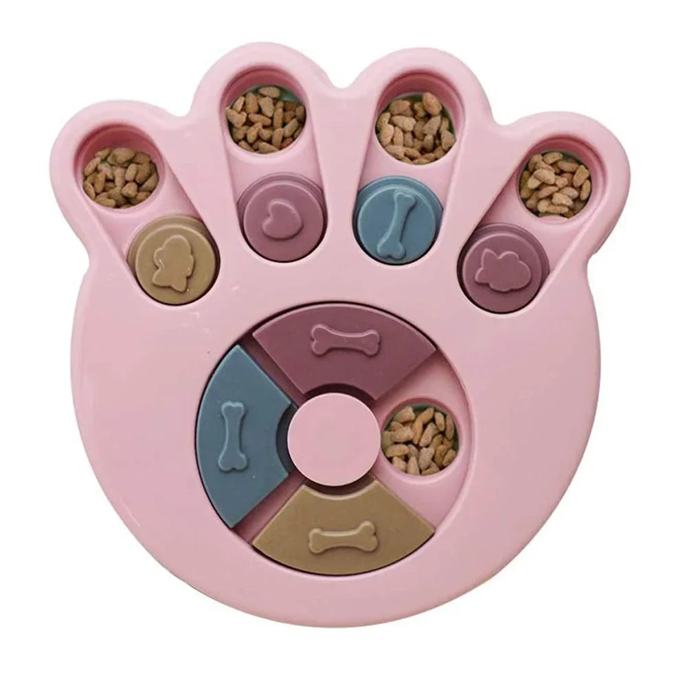 Food Dispenser Non-Slip Slowly Eating Bowl Cat Dogs Food Games