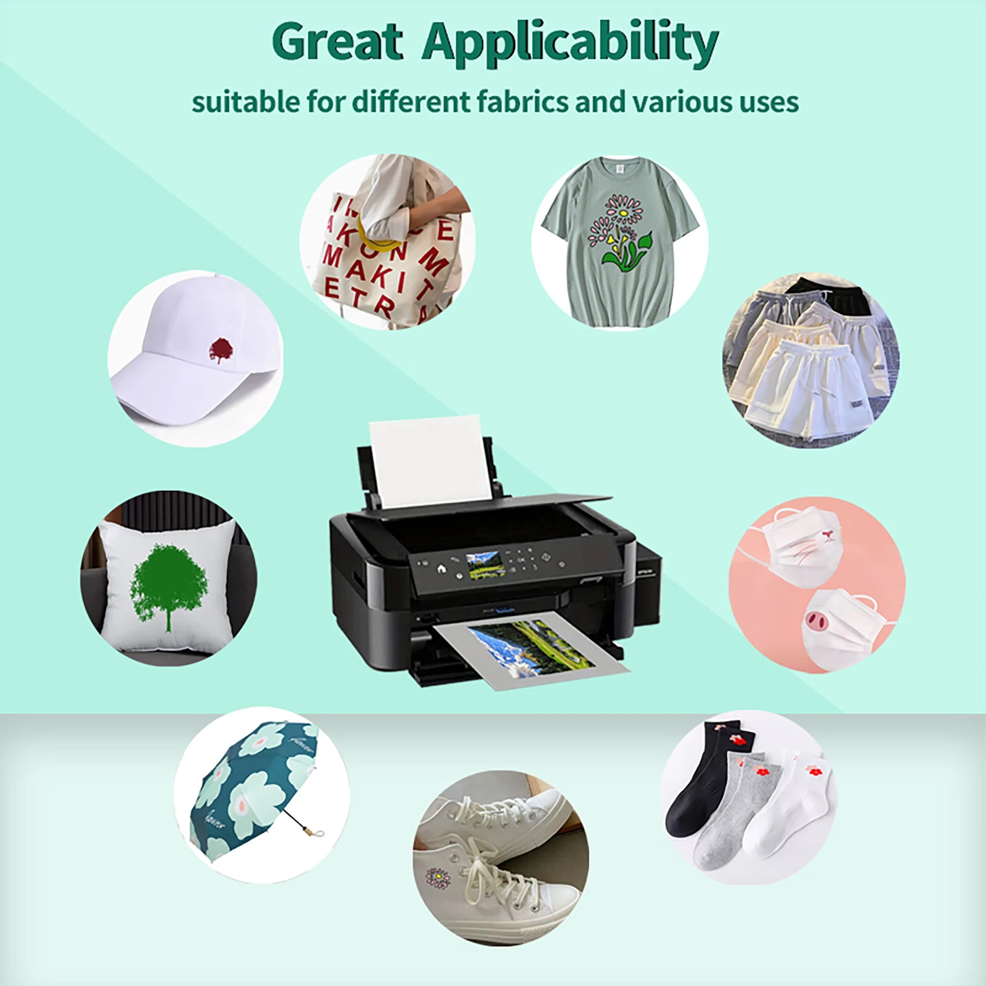 30 Sheets of Dtf Transfer Film Paper A4 Double-Sided Pet Film Paper Cold/Hot Peel Printing Dtf for Direct DIY Transfer on T-Shirt Fabrics