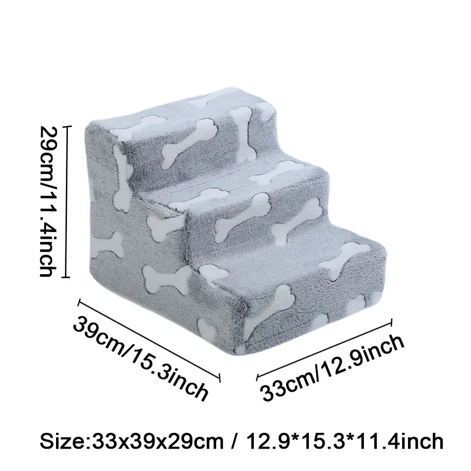 Ladder Dogs Pets Bone Shape Puppy Stairs Beside The Sofa Bed Ramp for Dogs Protecting Pet Joint Safety Stairs for Elderly Dogs