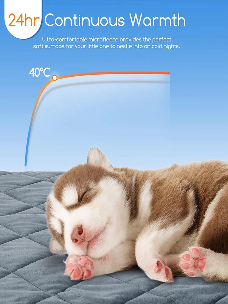Self Heating Pet Pad, Extra Warm Thermal Crate Pad Washable Anti-Slip Kennel Mat Pet Supplies for Medium Small Dogs and Cats