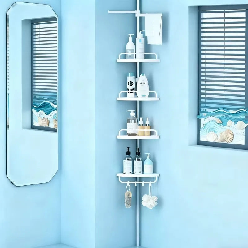 1 piece corner shower bar - shower bar organizer, floor standing showe ...