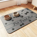 Absorbent Pet Placemat For Pets,Pet Feeding Mat For Food And Water Bowl,Waterproof Rubber Backing Quick Dry Water Dispenser Mat
